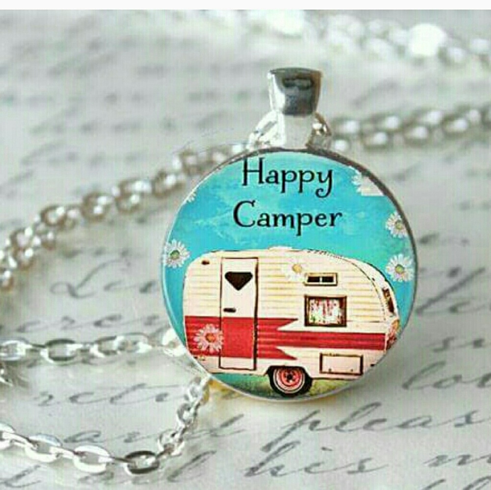 Happy Camper Hippie rv necklace